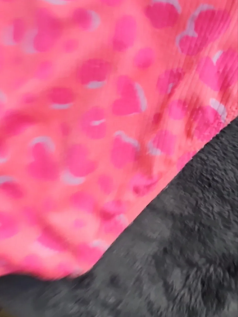 Cat & Jack Neon Pink Heart Print One-Piece Swim Set with Ruffle Skirt